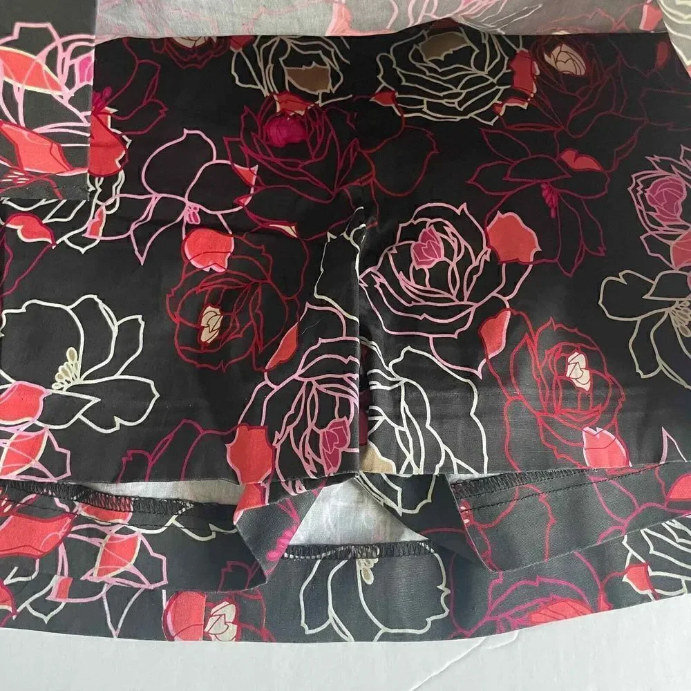 Vintage David Paul Cotton Spandex‎ Floral Rose Skort Made in USA Size 6